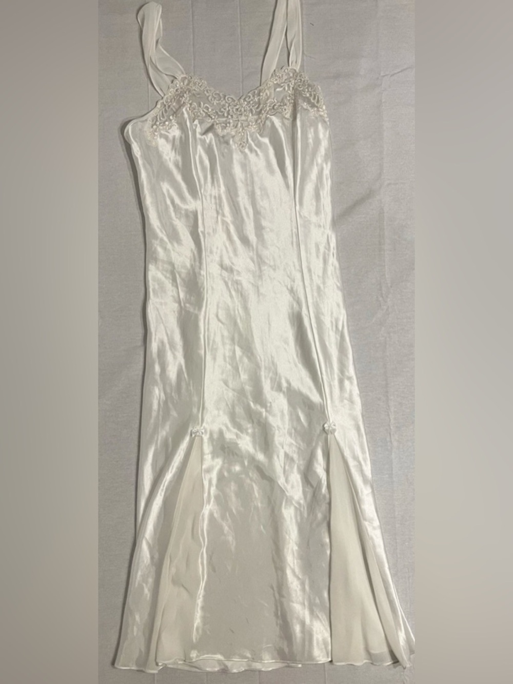 Vintage Old Hollywood Quiet Luxury Dreamcore Bows and Beads Slip